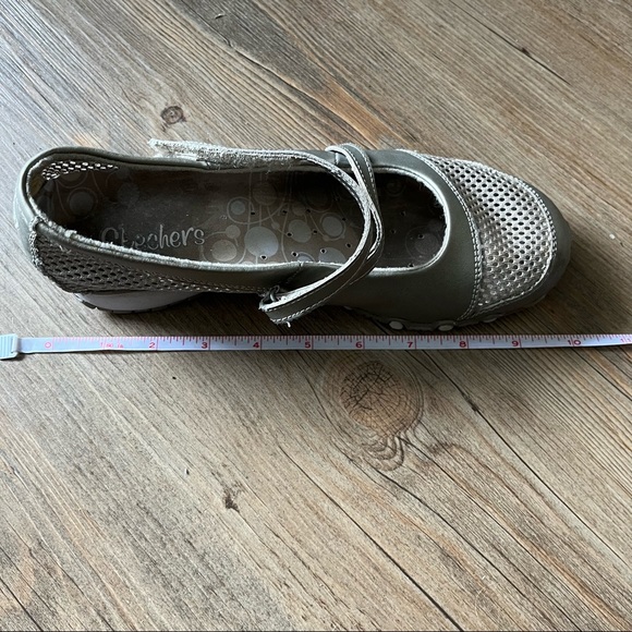 Sketchers Sneakers Shoes Silver Straps Velcro Size 7 - Picture 9 of 10